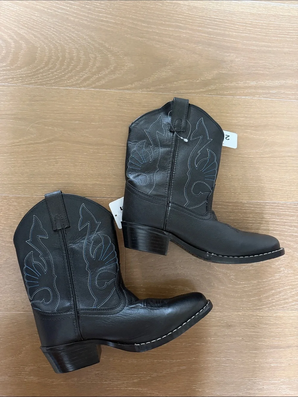 NWT Masterson Boot Company RB2001C Classic Black Western Youth Boots - Size 2.5